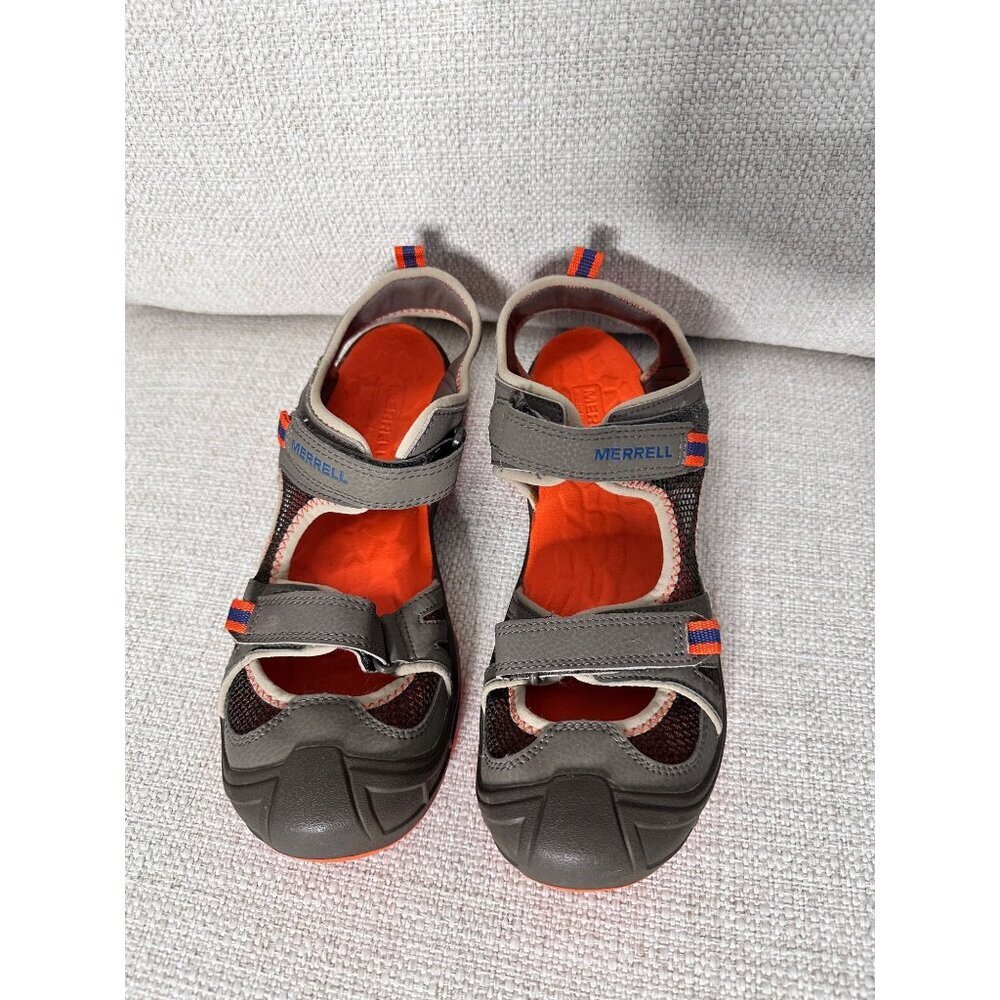 Merrell Boys Hydro Rapid Sandals Gray/Orange Sandals Size 7W- MY54844
